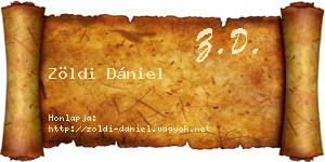 Zöldi Dániel névjegykártya